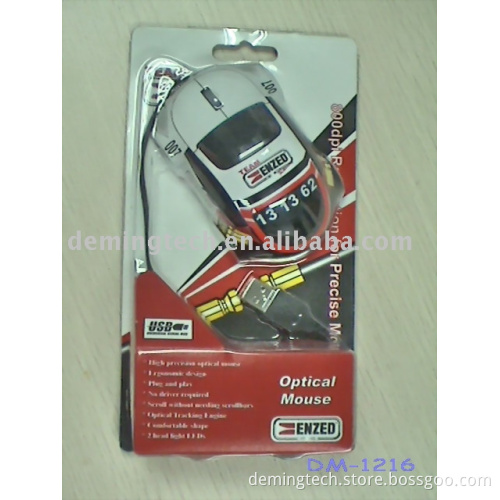 car shape wired optical mouse